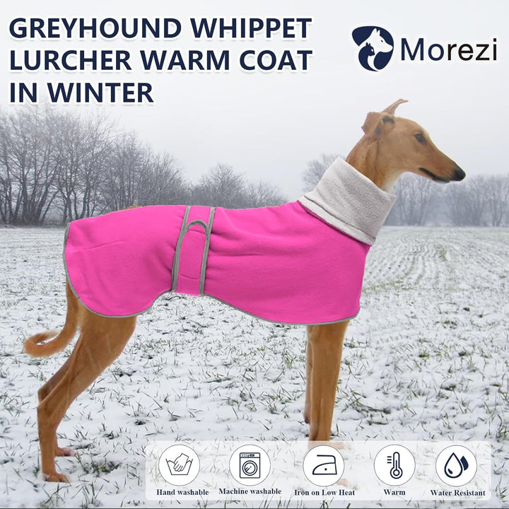 Morezi Winter Hundemantel mit reflektierender Leiste, weiches Polyester-Fleece, verstellbares Band,