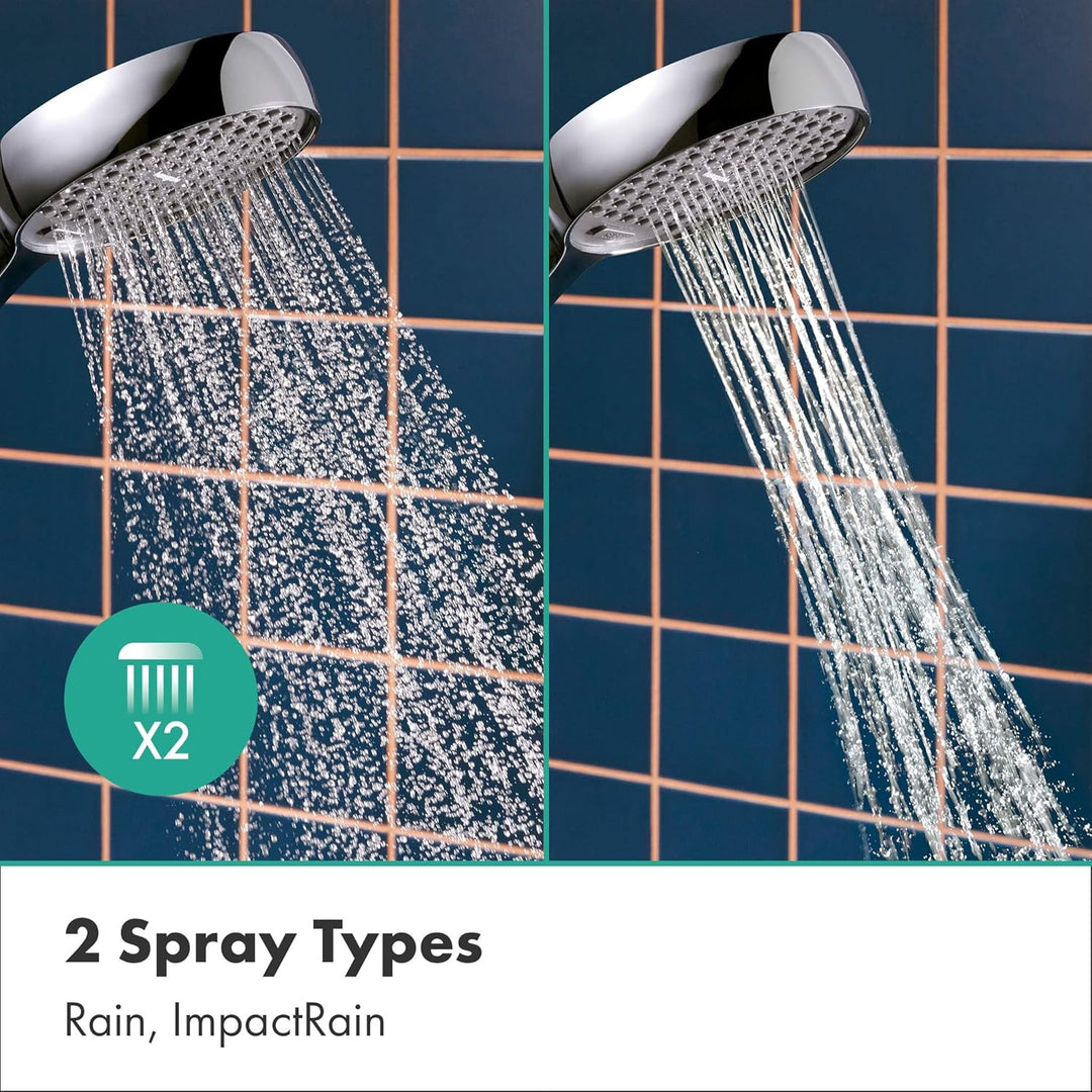 hansgrohe Activera Select S - wassersparender Duschkopf max. 8 l/min (EcoSmart) mit WaterBoost-Funkt