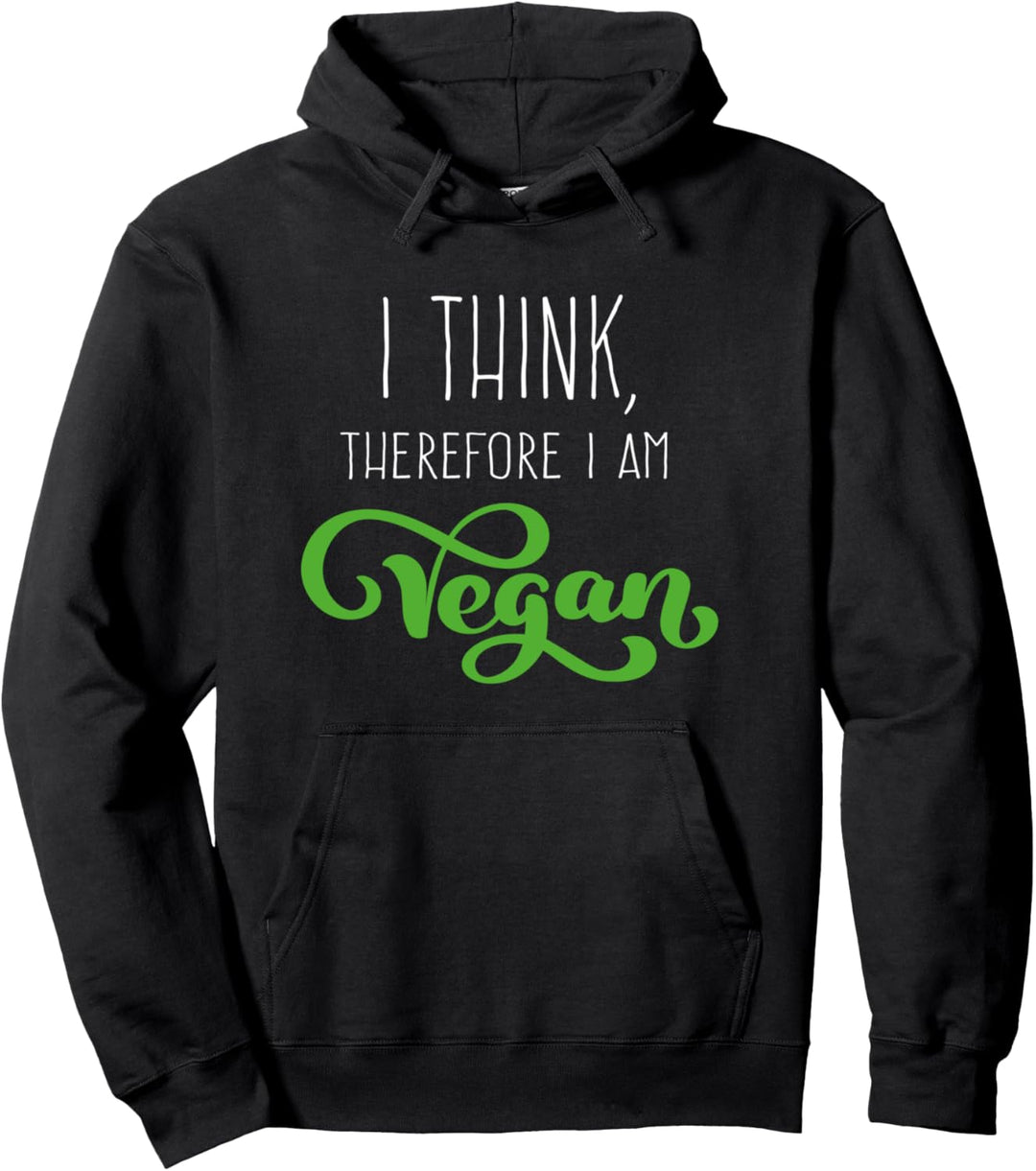 I think therefore I'm Vegan Tierrechte Tierschutz Veganer Pullover Hoodie