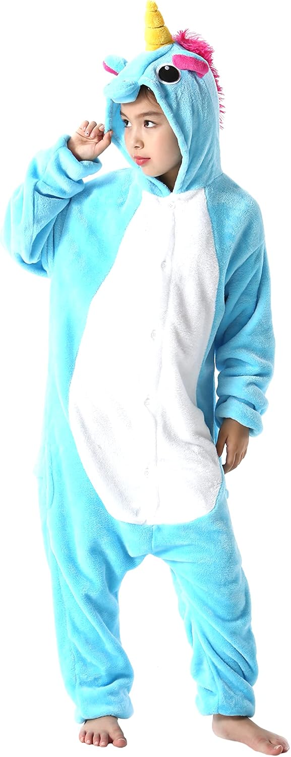 DarkCom Tier Kostüm Onesie Kinder Weihnachten FaschingsKostüm Cosplay Anime Schlafanzu Nachtwäsche X