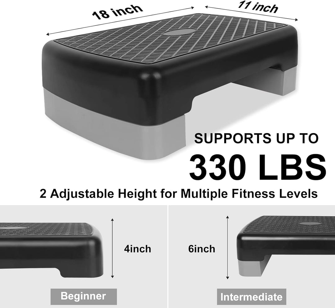 2 Stufen Stepper, höhenverstellbar, für Fitness & Training, aus Polypropylen, in verschiedenen Farbe