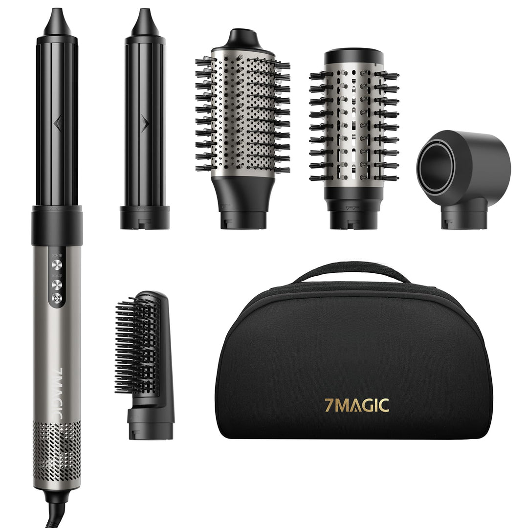 6 in 1 Airstyler, Ionen Föhn, Multifunktionaler Hairstyler, 110000 U/Min, Professioneller Warmluftbü