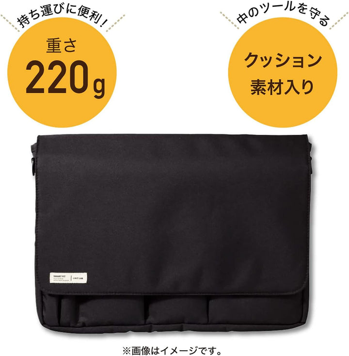 Lihit Lab A7577-24 Laptoptasche, 24,6 x 33,4 cm, Schwarz 9.4" x 13.4" Schwarz, 9.4" x 13.4" Schwarz