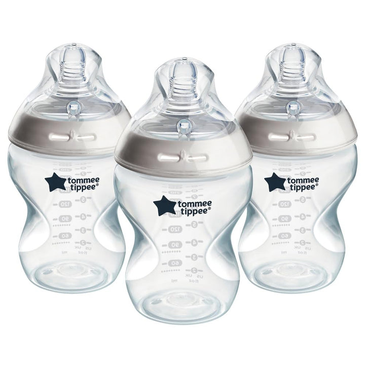 Tommee Tippee Closer to Nature Babyflaschen, Natürlich geformter Trinksauger mit Anti-Kolik-Ventil,