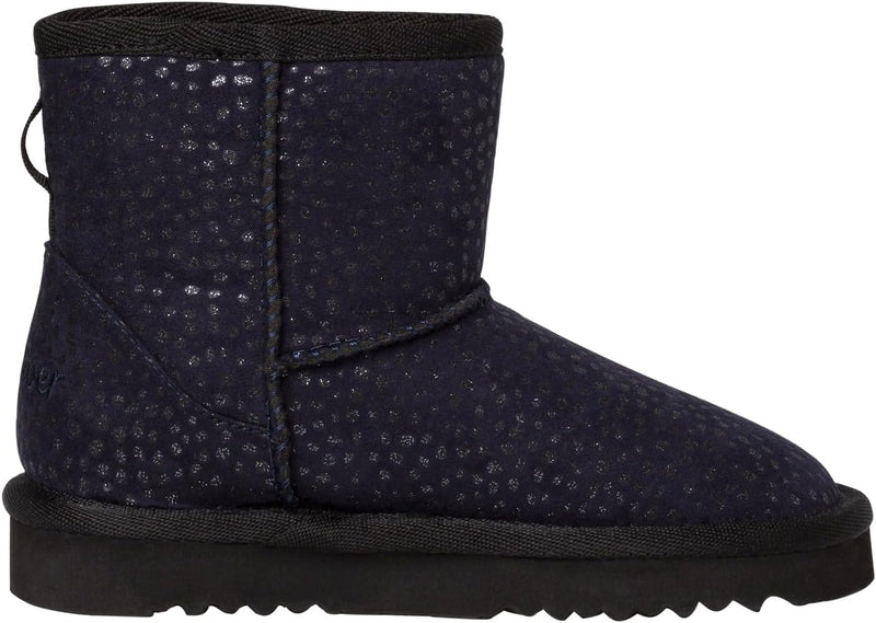 s.Oliver Mädchen Winterstiefeletten ohne Absatz Gefüttert Glitzer 36 EU Navy, 36 EU Navy