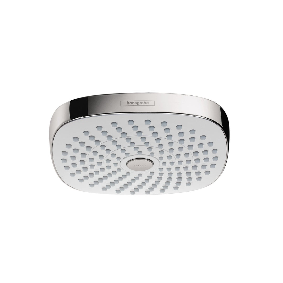 hansgrohe Croma Select E 180 Duschkopf, Kopfbrause mit 2 Strahlarten, Weiss/Chrom 2 Strahlarten Weis