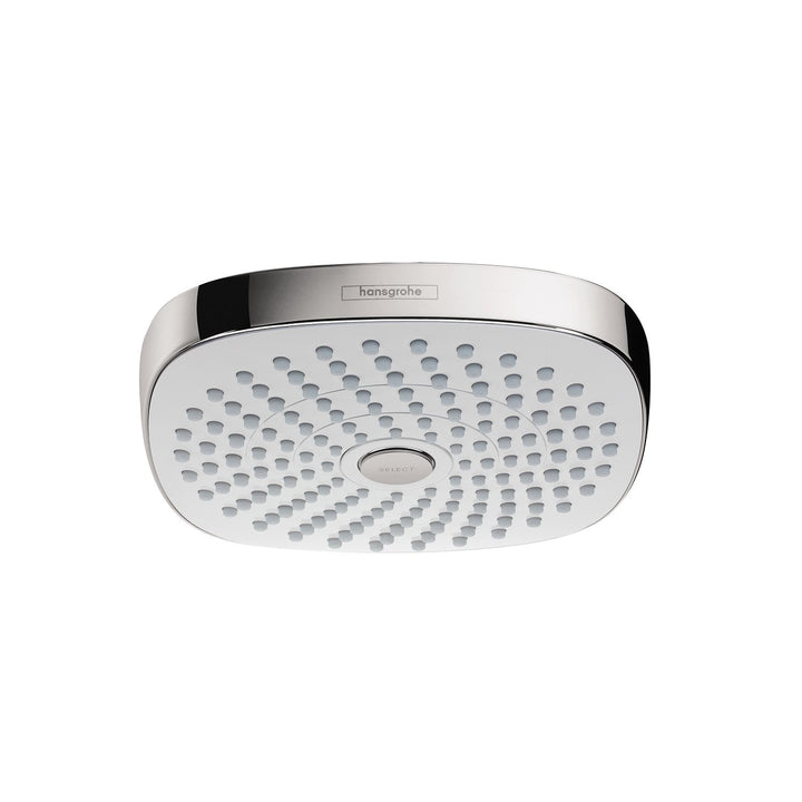 hansgrohe Croma Select E 180 Duschkopf, Kopfbrause mit 2 Strahlarten, Weiss/Chrom 2 Strahlarten Weis