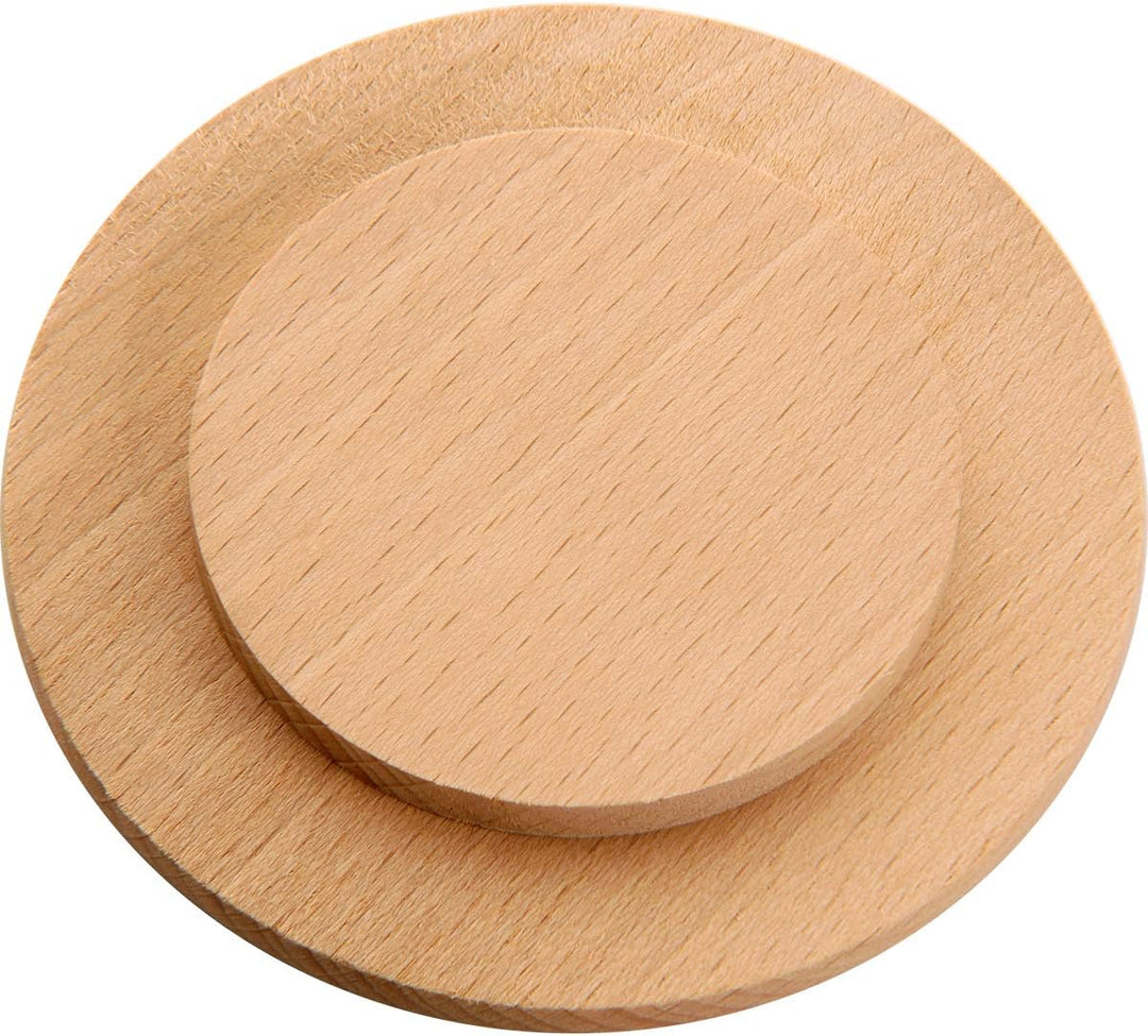 Spruchreif · Bierdeckel Holz · 2in1 Untersetzer und Deckel · 6er Set Glasabdecker inkl. Holz-Ständer