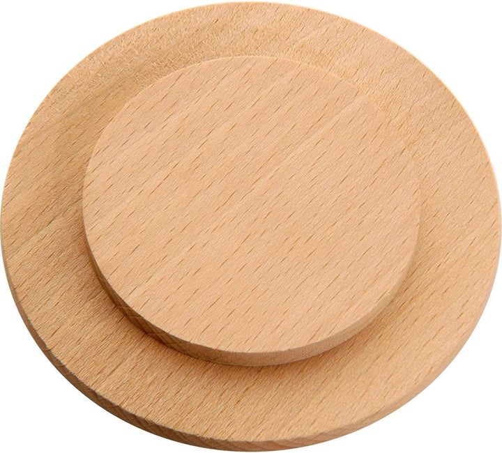 Spruchreif | Glasuntersetzer/Glasabdeckung mit Holz-Ständer | Motiv: Blume des Lebens (6er Set) | Es