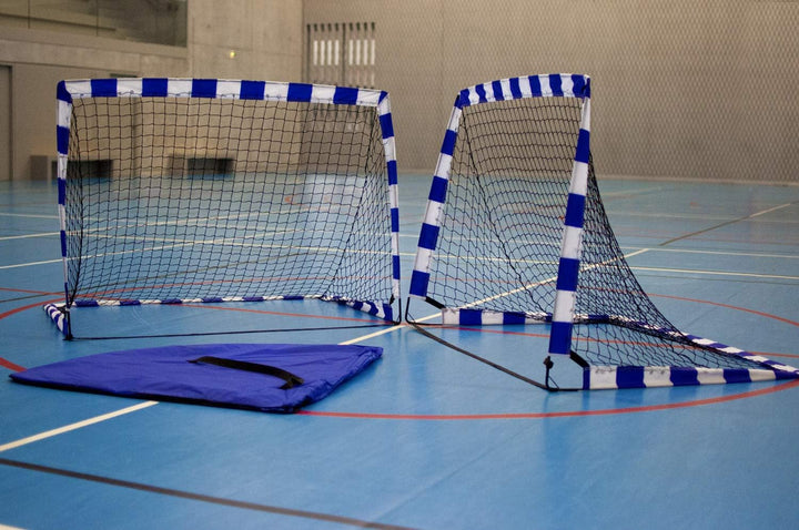 Mini POP-UP Handballtore 1,8x1,2m (Paar) - Pop-Up Handball- oder Fussballtore POWERSHOT - Ideal für