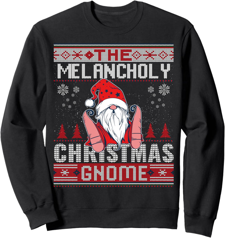 Melancholy Weihnachtsfeier Outfit Ugly Gnome Sweatshirt