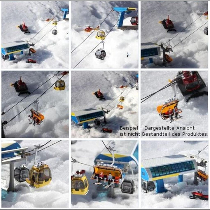 Jägerndorfer JC86505, 6er Sessel D-Line schwarz/grau Massstab 1:32 Seilbahn