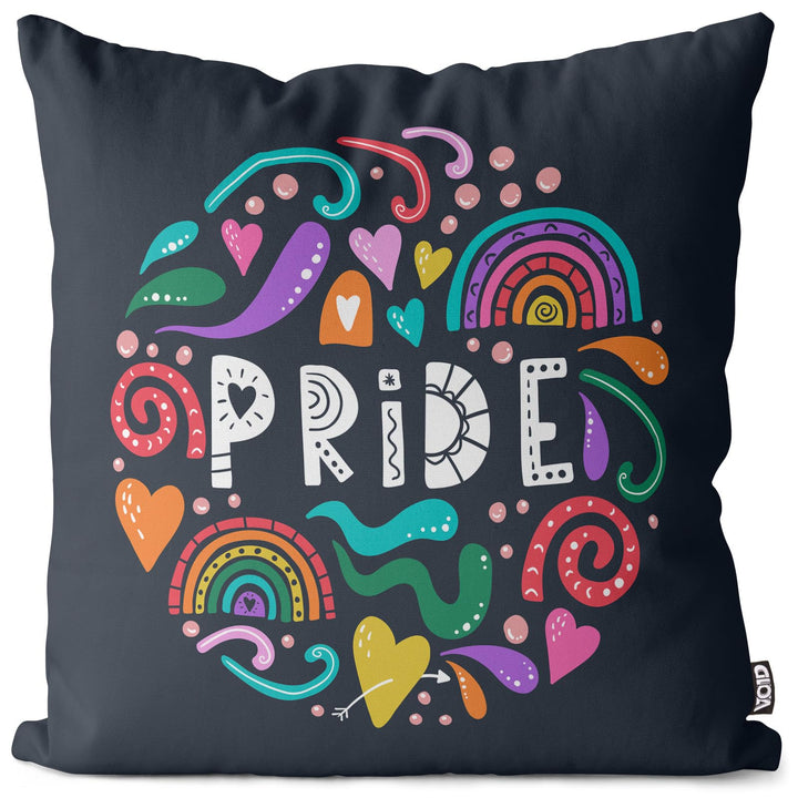 VOID Pride Farben Regenbogen Kissenbezug Kissenhülle Polyester wasserfest Outdoor Indoor, Kissen Grö
