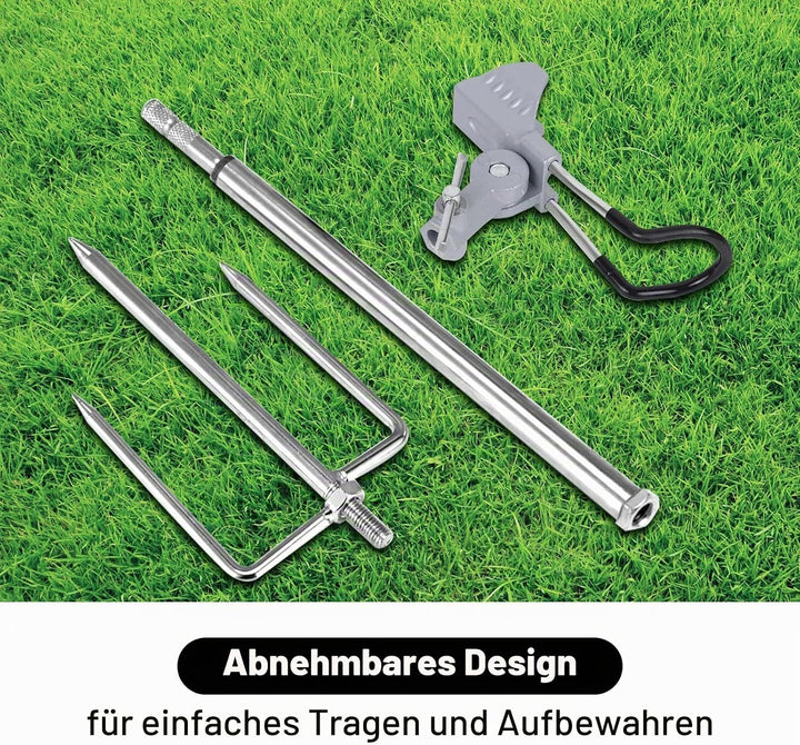AVCMOTO Rutenhalter, 2 Stück Universal Edelstahl Angelrutenhalter, Angelzubehör 360° Verstellbar Rut