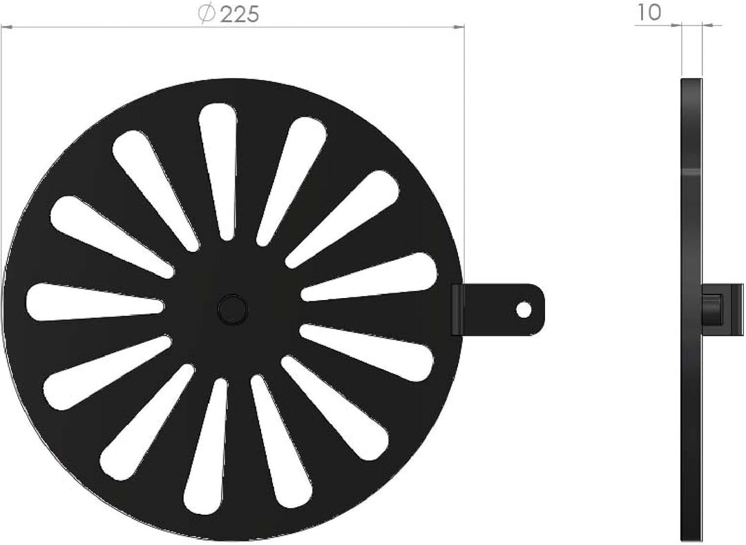 Kaminrost/Ascherost Rund Ø 225 x 10 mm passend für Globe Fire** Kaminöfen inkl. Modellübersicht - As