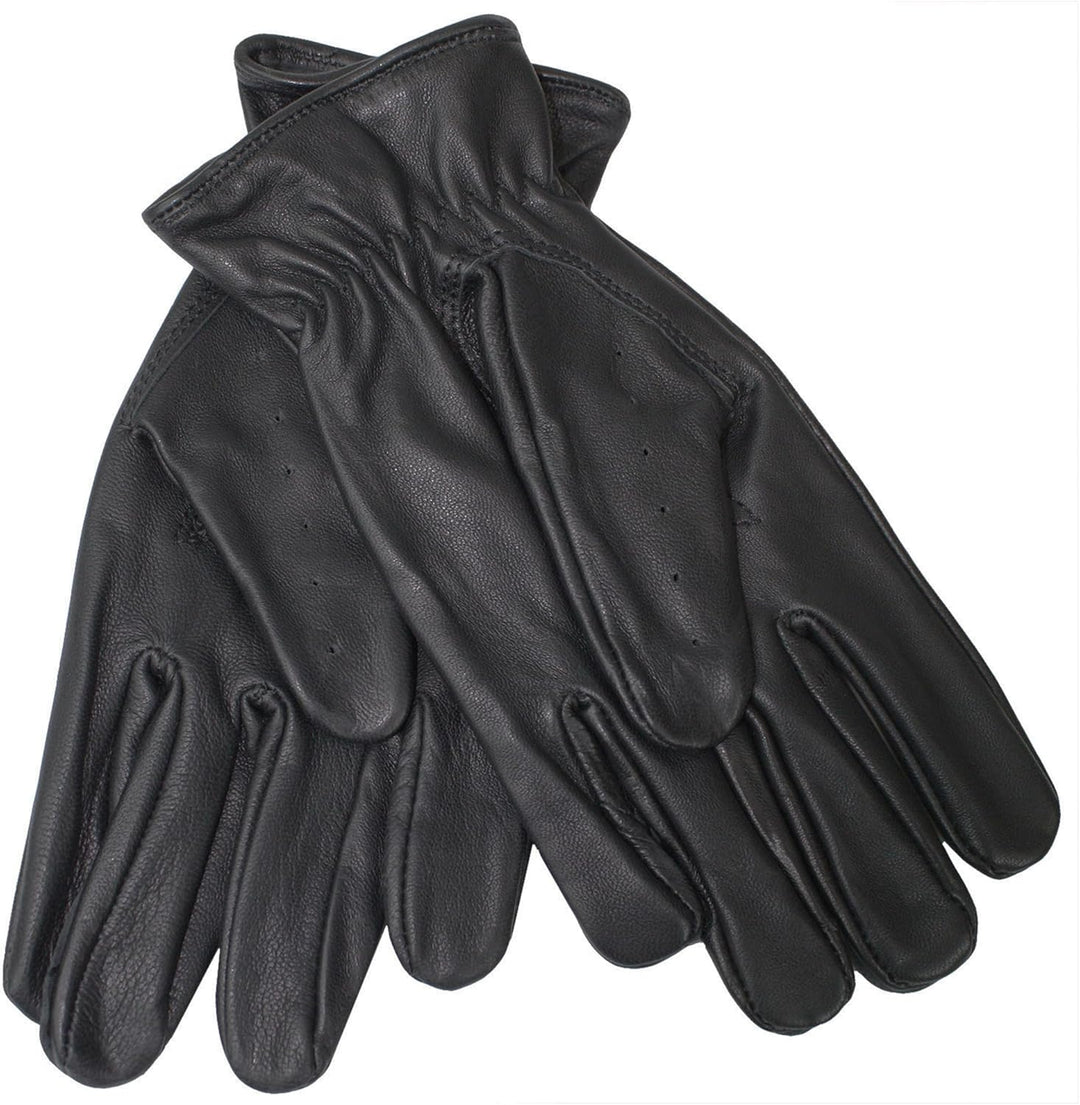 German Wear Unisex Driving Autofahrer-Handschuhe Lederhandschuhe 9=L Schwarz, 9=L Schwarz