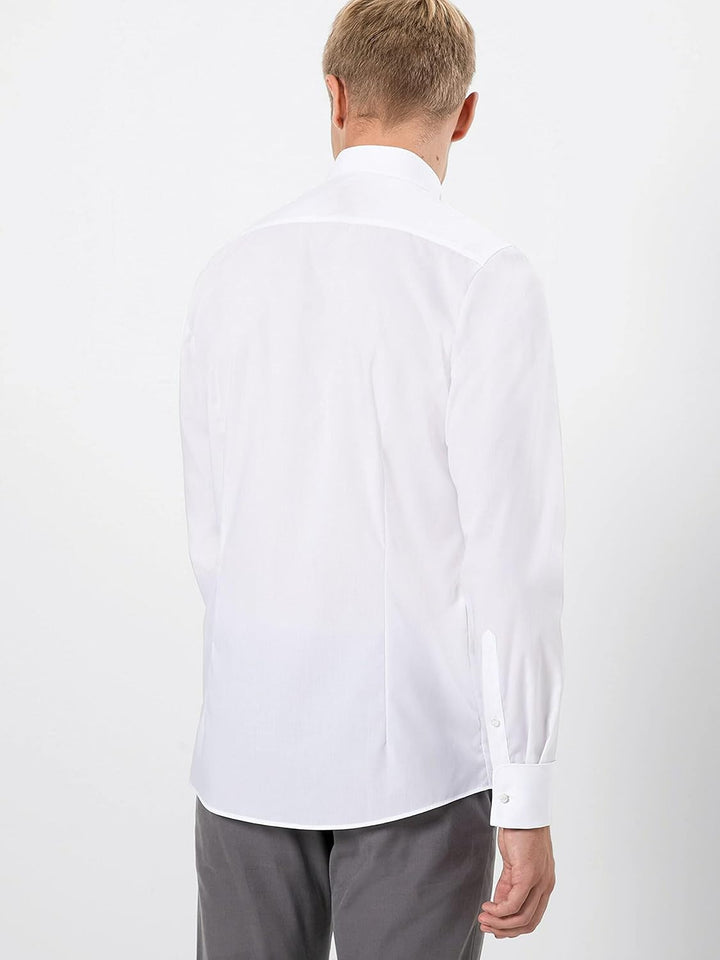 OLYMP Level Five Body fit Gala Hemd Langarm Stretch weiss, 36