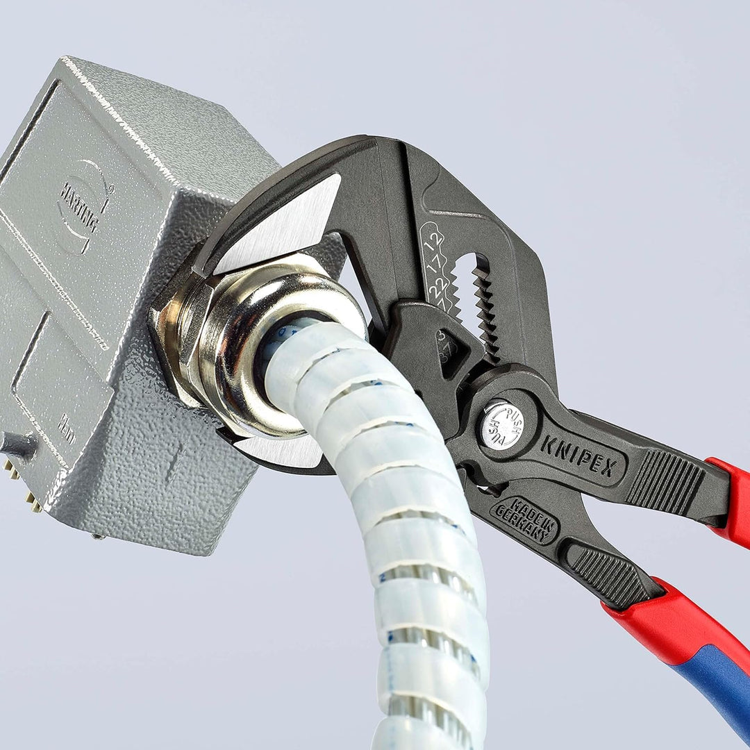 KNIPEX Zangenschlüssel, Multi-Schraubenschlüssel, Chrom-Vanadium, atramentiert, mit 2K-Griffen, 250