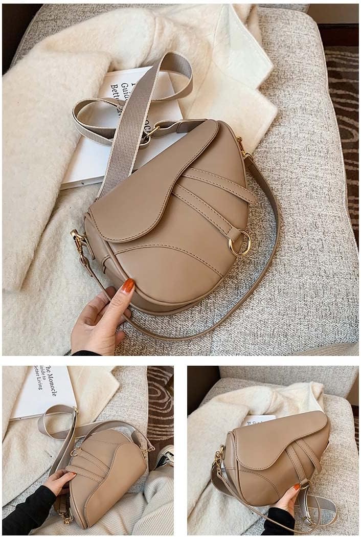 PURFANREE Women Trendy Small Clutch Purse Saddle Shoulder Bag Underarm Handbag Satchel HandBag Cross