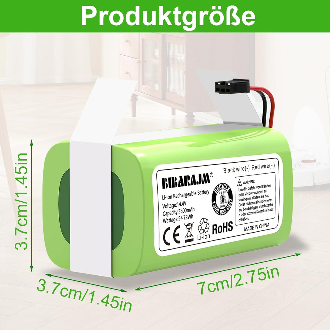 3800 mAh 14.4 V Ersatzakku für Eufy RoboVac 11 11S 11S Plus 11S MAX 12 15C MAX 30 30C 35C G10 Hybrid