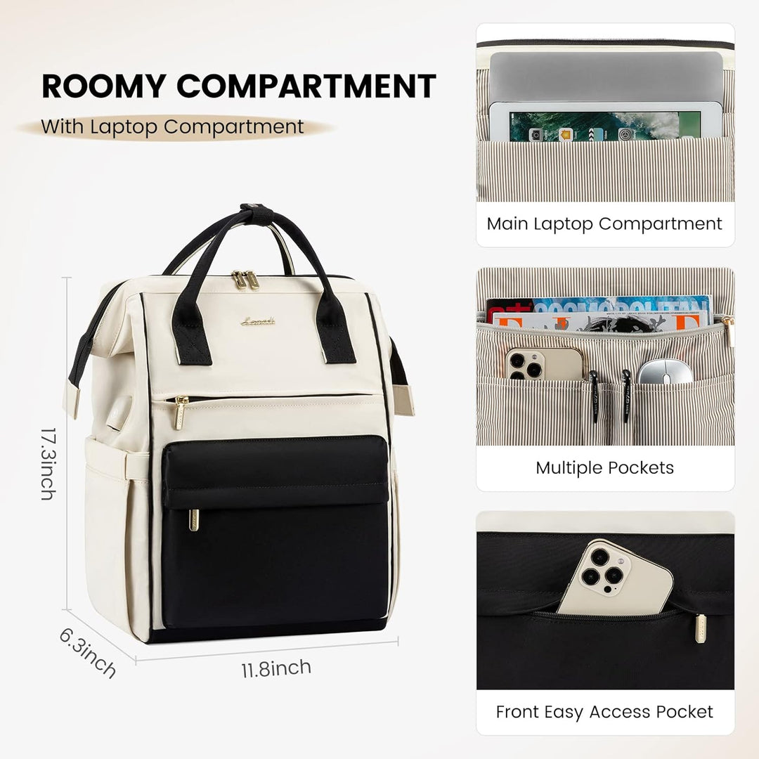 LOVEVOOK Backpack Women Handtasche 2 in 1 Wasserdichter Notebook Handgepäck Reiserucksack mit 15,6 Z