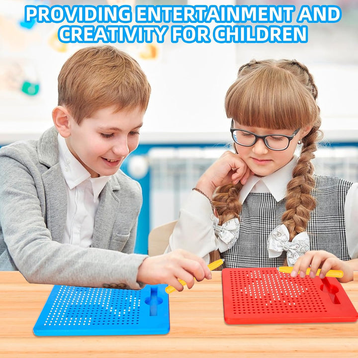 SUPRBIRD 2 Stück Magnetische Zeichenbretter Stahlkugel Kritzel Tafel mit Stift, Magnet Zeichenblock