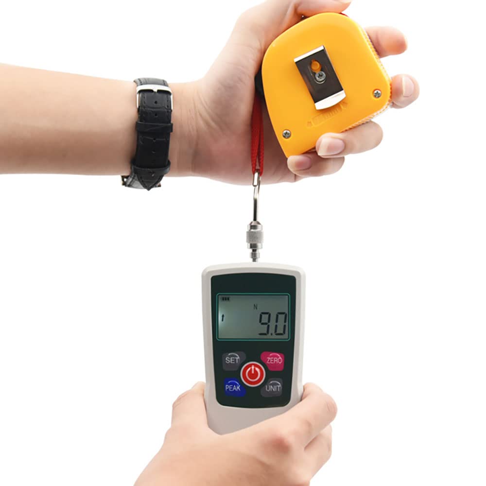 AMF 50N Digitaler Kraftmesser, Tragbares Push-Pull-Messgerät-Tester Digitales Kraftmessgerät mit 3 M