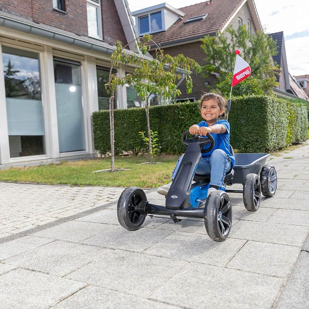 BERG Trailer M Für Reppy Gokart Inklusiv Anhängerkupplung, Grau
