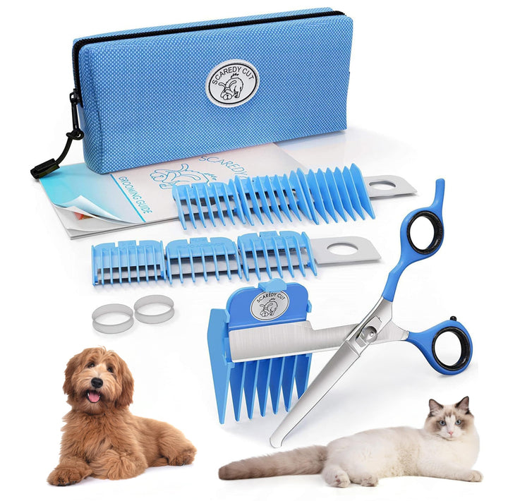 Scaredy Cut Fellpflegeset für Katzen und Hunde, leise, Alternative zu elektrischen Schermaschinen fü
