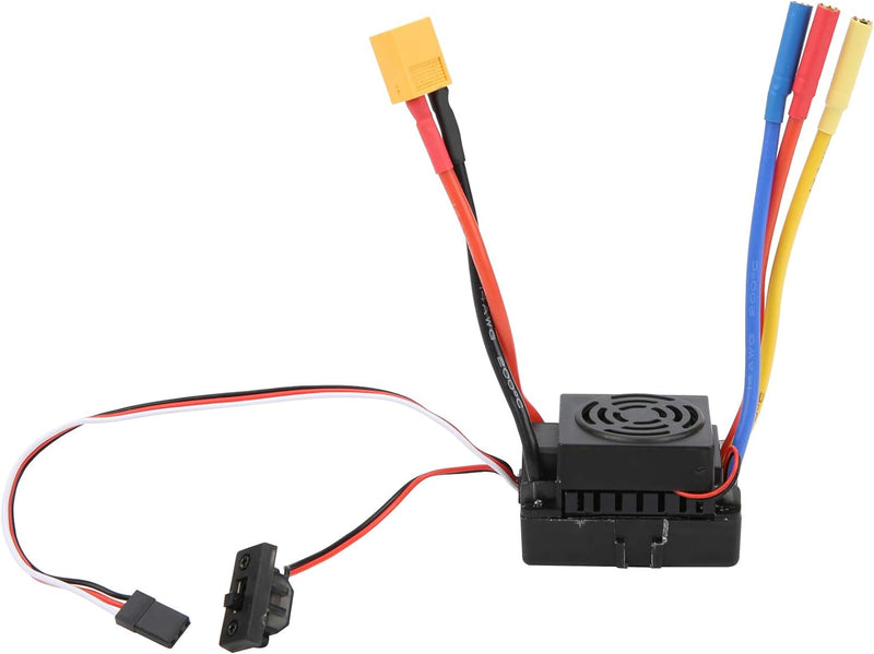 60A RC ESC, Wasserdichter Bürstenloser ESC-Elektrodrehzahlregler für SCX10 1/10 RC-Automodell(XT60)