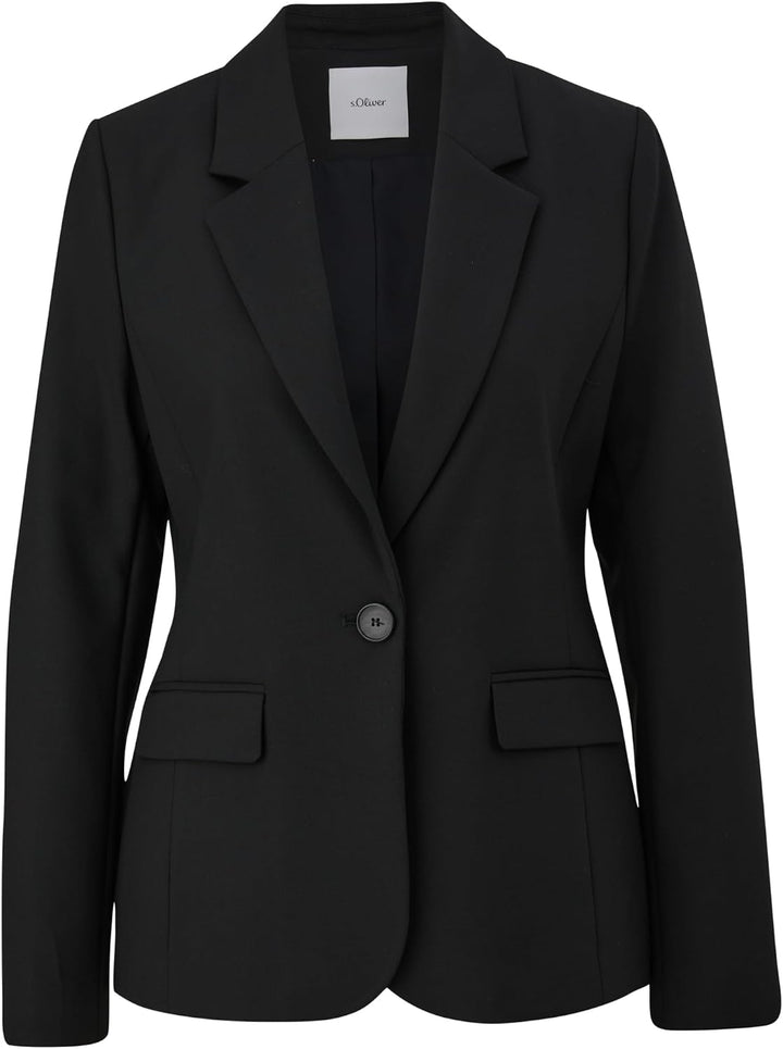s.Oliver Blazer aus Viskosemix 36 9999_schwarz, 36 9999_schwarz