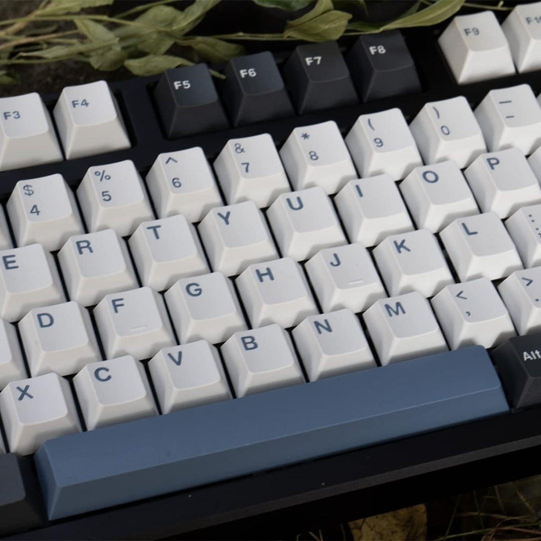 Arctic Blue White Tastenkappen Komplettset 173 Tasten Cherry Profile Doubleshot Custom Keycaps für C