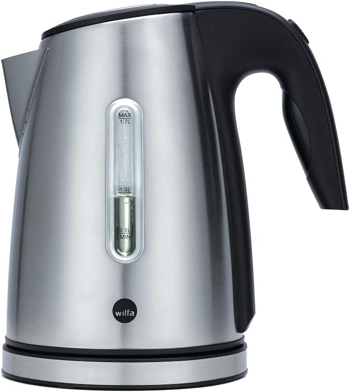 Wilfa RAPIDS Wasserkocher – 1,7 Liter – 2000 Watt – aussenliegende Wasserstandsanzeige, silber, WK3S