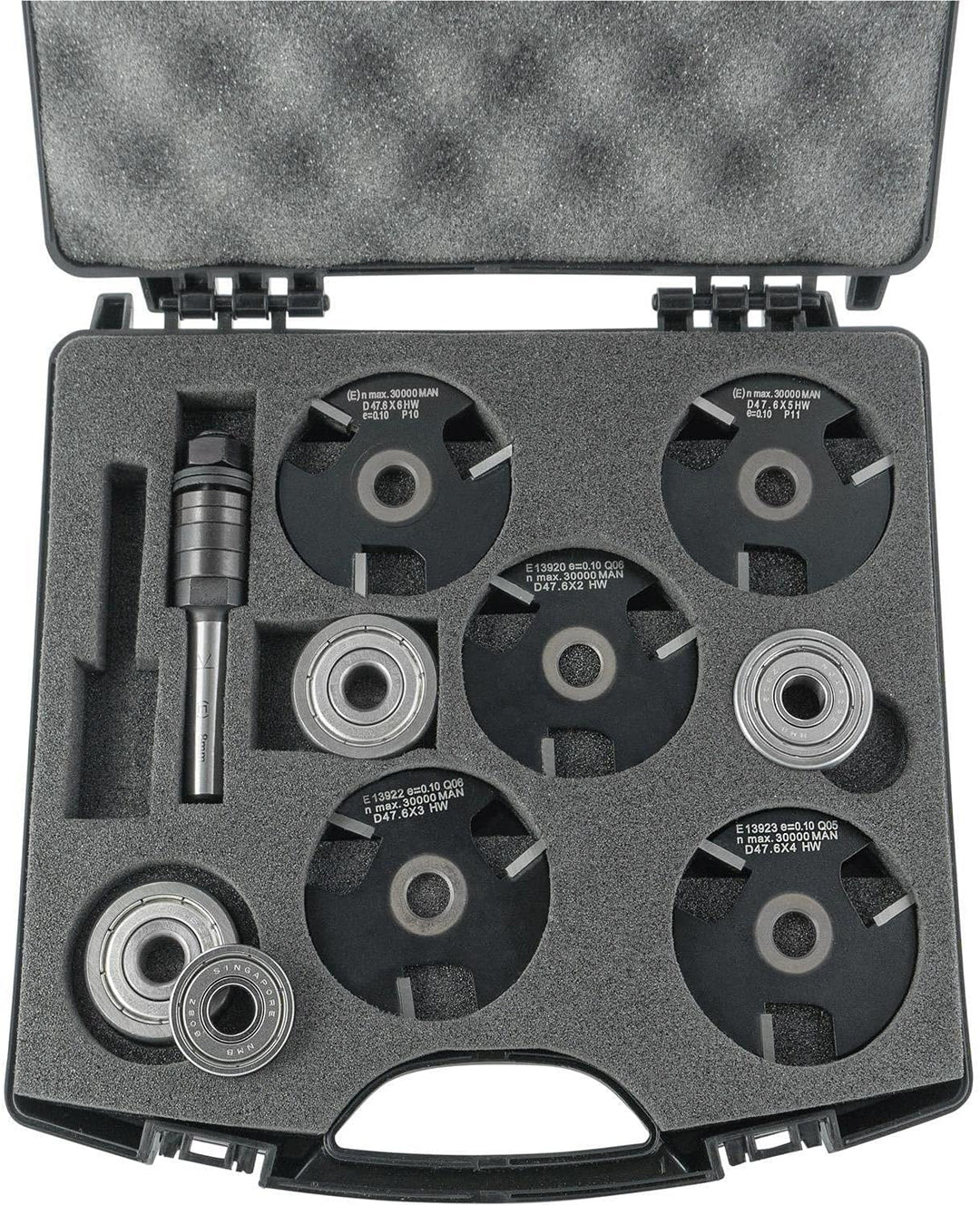ENT 09070 10-tlg. Scheibennutfräser-Set HW 2-3-4-5-6 mm Ø 47,6 mm Z3 inkl. Kugellager
