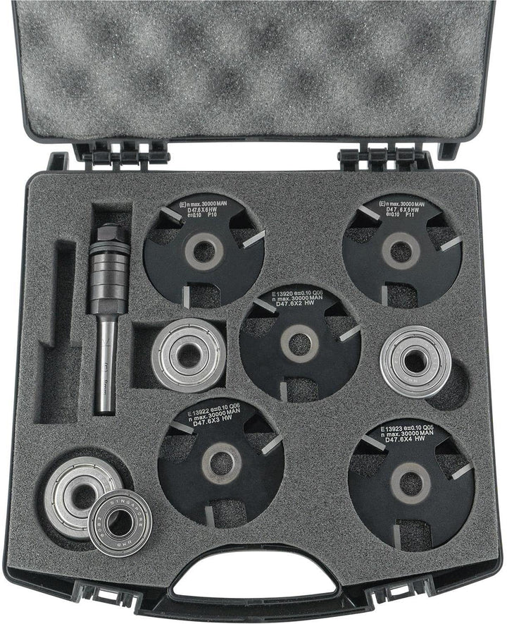 ENT 09070 10-tlg. Scheibennutfräser-Set HW 2-3-4-5-6 mm Ø 47,6 mm Z3 inkl. Kugellager