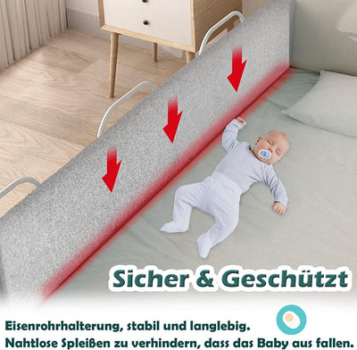 LZQ Bettgitter Rausfallschutz Bettschutzgitter Kinderbettgitter Bettkantenschutz Schutzgitter Bett B