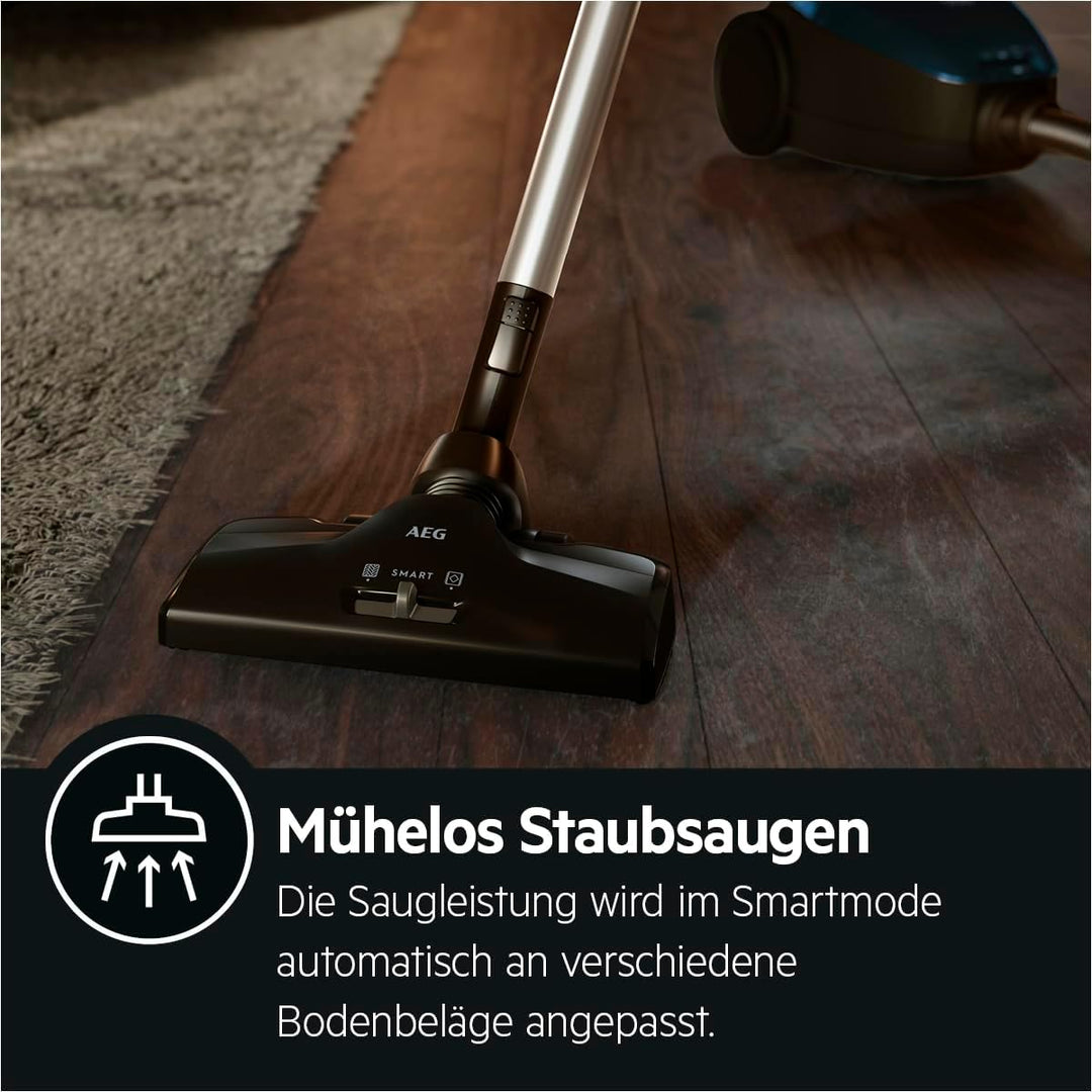 AEG VX82-1-2ST Staubsauger / autom. Saugkraftregulierung / extrem leise auch auf Teppich / Aufnahme