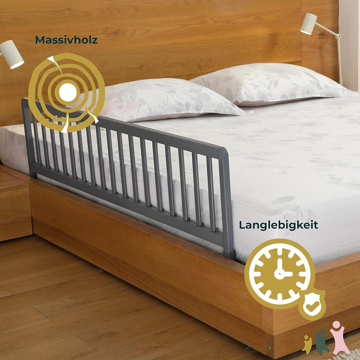 Bettschutzgitter in 90 und 140 cm Farbe Grau, Grösse 140 cm Grau 140