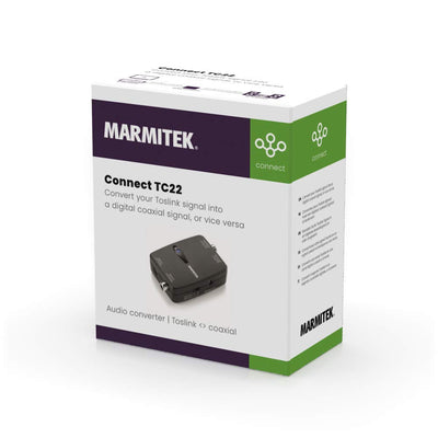 Audio Konverter Toslink zu Koaxial - Marmitek Connect TC22 - Audio Umwandler - Koaxial zu Toslink -