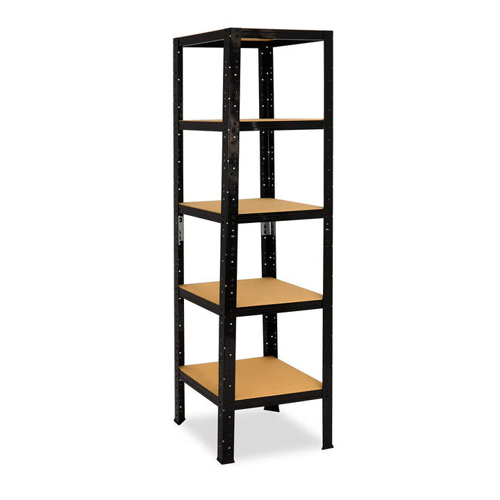 shelfplaza® 180x50x50cm Black Schwerlastregal schwarz/Metallregal schwarz 5 Böden à 175kg Tragkraft/