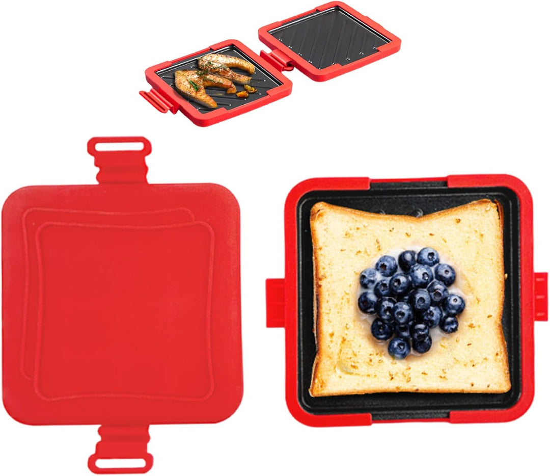 Mikrowellen-Toastie-Hersteller Nicht-Stick-Mikrowellen-Toastie-Sandwichhersteller Abnehmbares Schnel