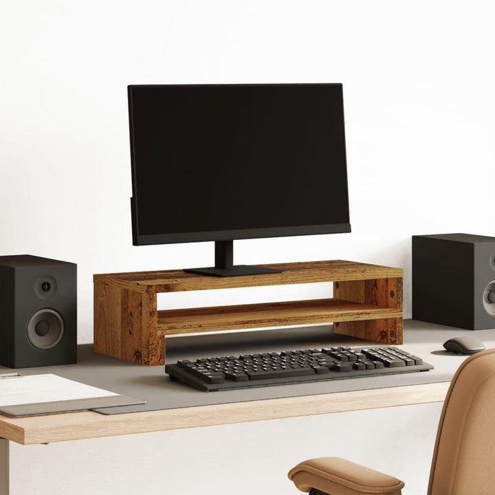 vidaXL Monitorständer, Unterbau Bildschirm Laptop Ständer, Tisch Erhöhung für PC Monitor Drucker, Bi