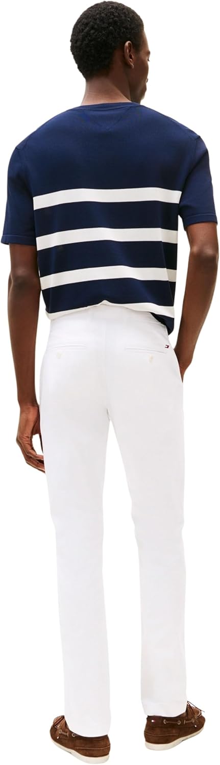 Tommy Hilfiger Herren Hose Bleecker Chino 1985 Pima Cotton Chino 28W / 29L White (Th Optic White), 2
