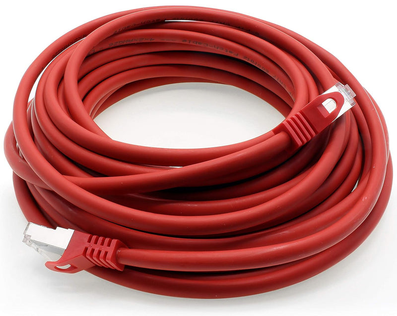 3,0m - rot - 10 Stück CAT.7 Computer Ethernet Kabel Netzwerkkabel (Rohkabel) Patchkabel S-FTP LSZH P