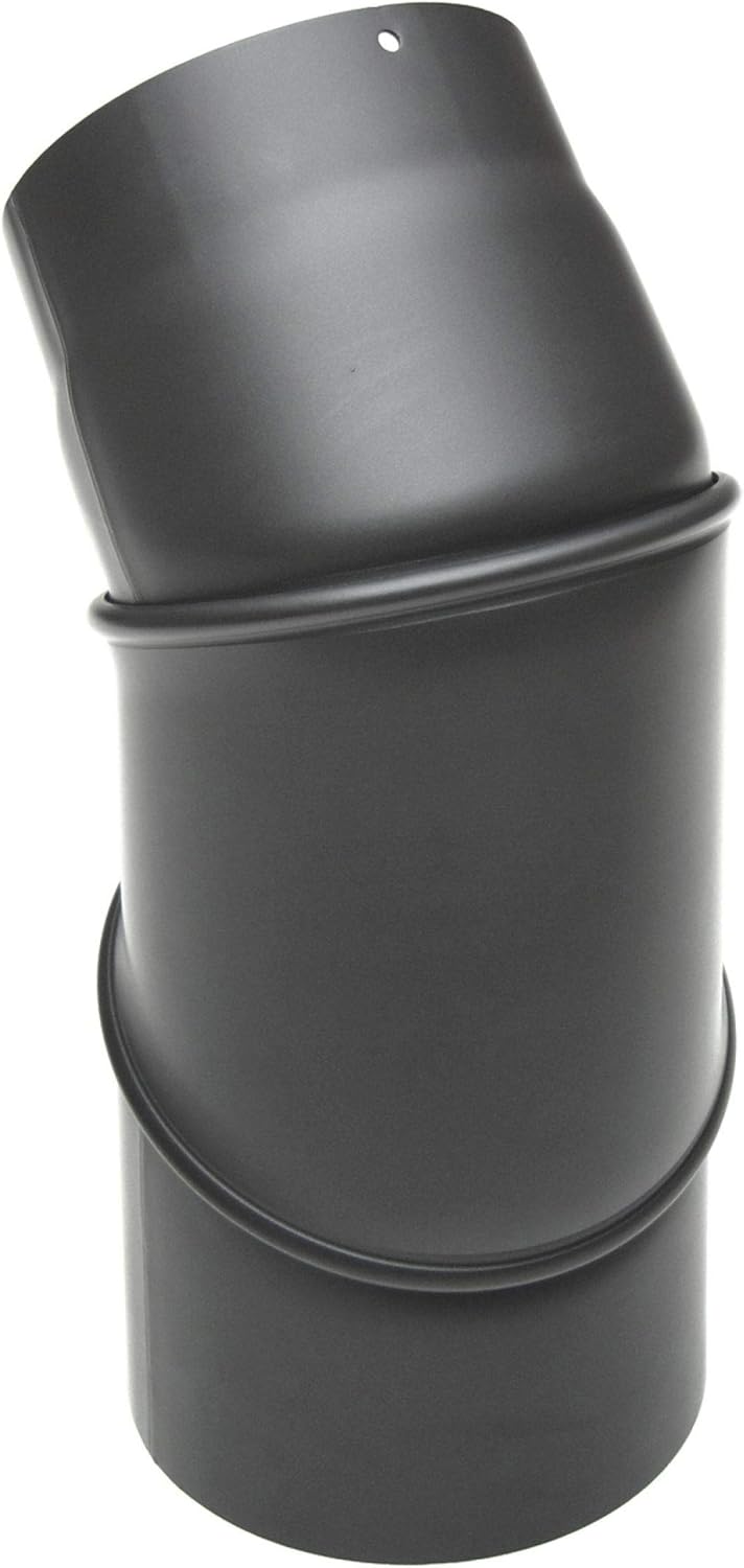 raik Rauchrohrbogen/Ofenrohrbogen 0-90° drehbar 3-teilig 150 mm Durchmesser Stahlblech 2 mm Gussgrau