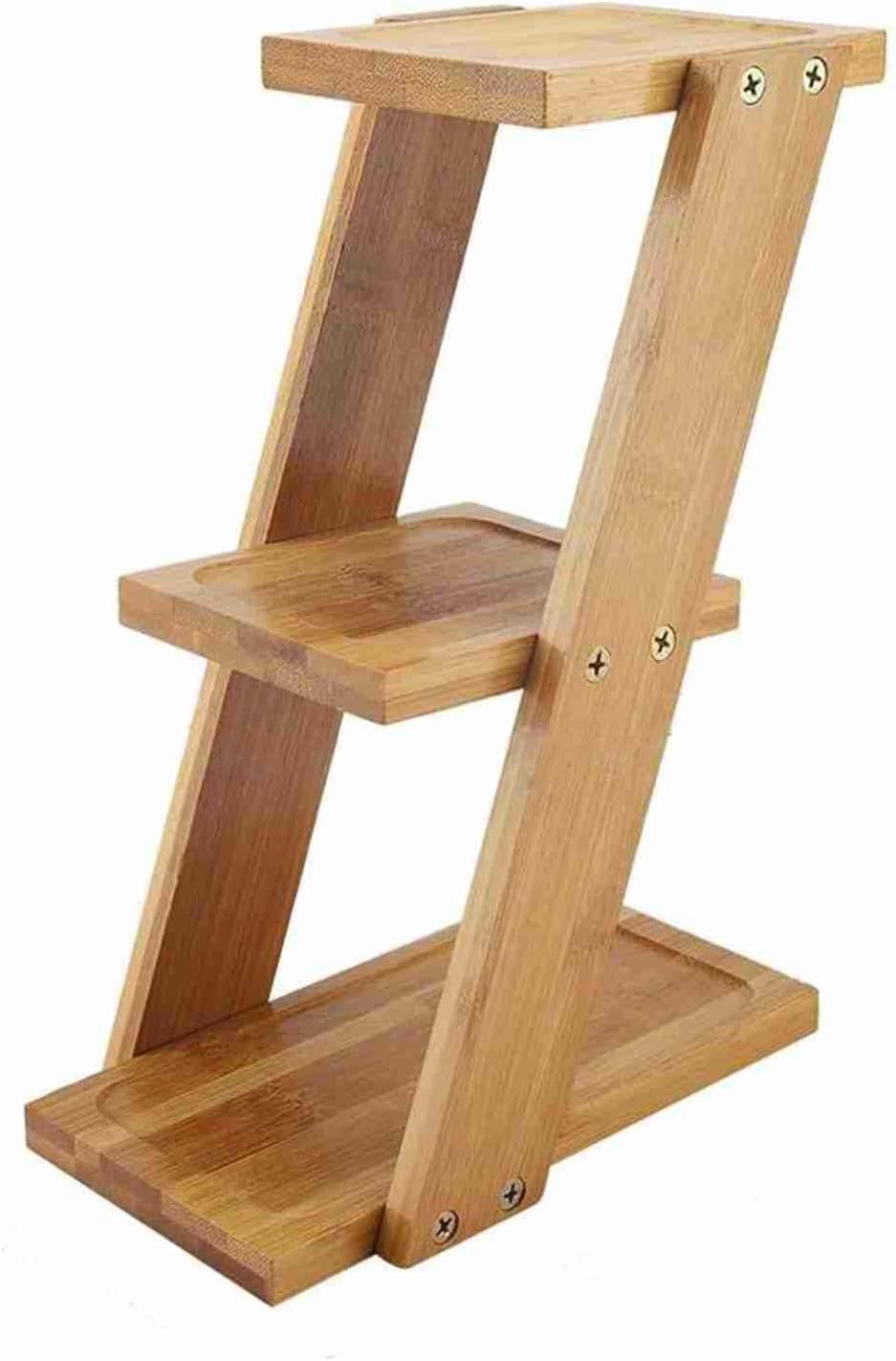 Cocoarm Blumenregal massivem Holz Blumentreppe mit Pflanzenregal 3 Ebenen Blumenständer für innen Ba