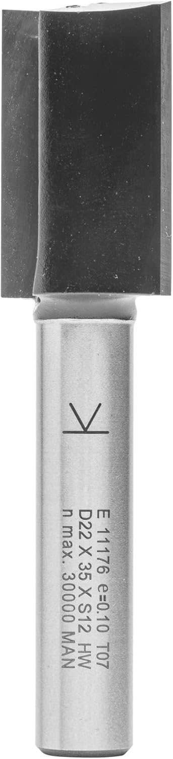 ENT 11176 Nutfräser HW, Schaft (S) 12 mm, Durchmesser (D) 22 mm, NL 35 mm, SL 55 mm, GL 90 mm, mit H