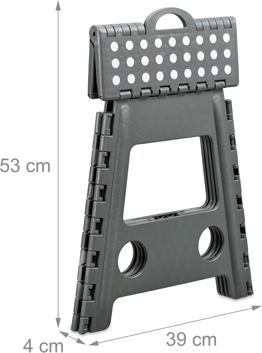 relaxdays Klapphocker faltbar, 2er Set, Camping Hocker, grosser Badhocker, bis 150 kg, Kunststoff, H
