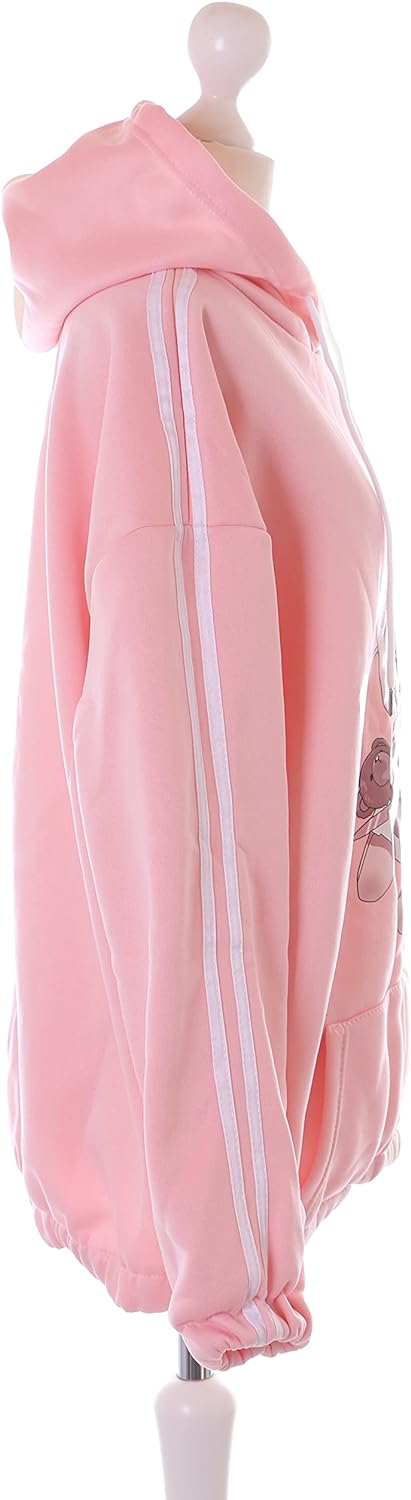 Kawaii-Story TS-313-3 Rosa beige Patch Manga Zeichnung Grafik Hoodie Sweatshirt Pullover Pastel Goth