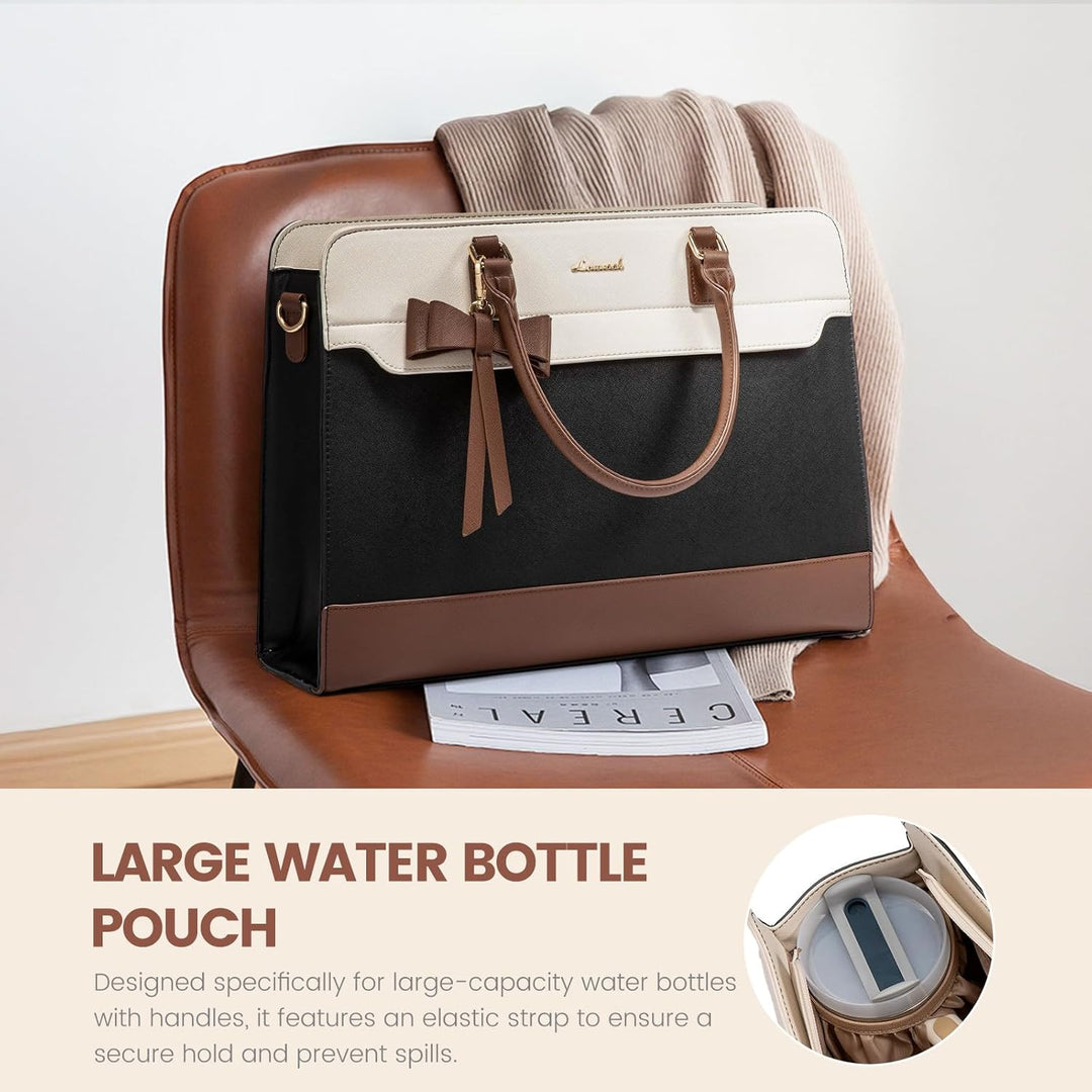 LOVEVOOK Handtasche Damen Gross, 17,3 Zoll Laptoptasche Arbeitstasche Elegant Uni Tasche Schultasche